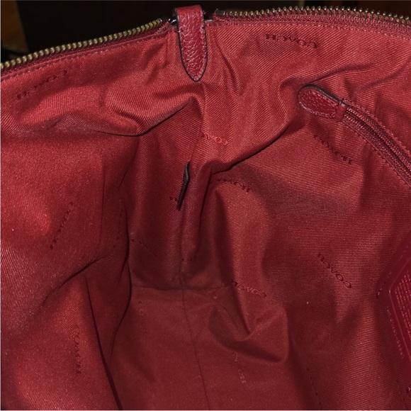 Coach Kelsey 59501 Crossbody Red Pebbled Leather EUC - Picture 14 of 15